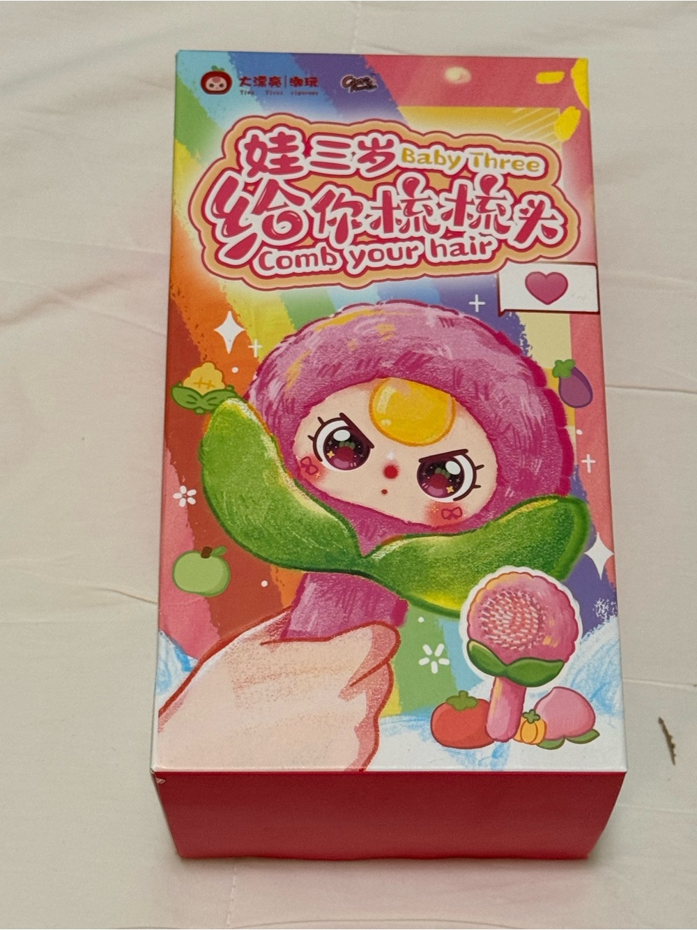 Baby three “Comb Your Hair” Kids Toy - Pink Plush Blindbox